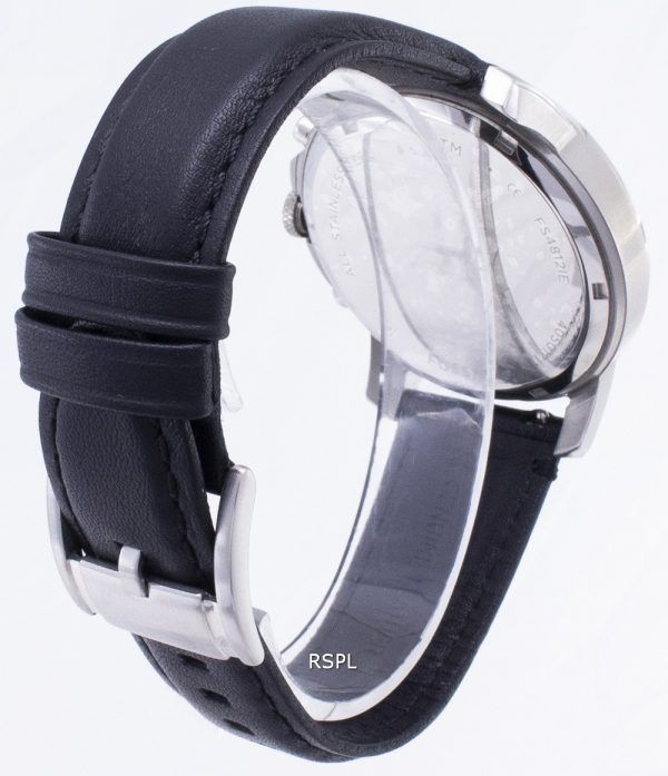 Fossil Grant Chronograph pulsera de cuero negro FS4812 reloj de caballero