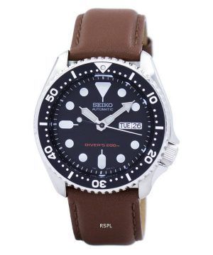 Reloj para hombre Seiko Automatic Diver's 200M Ratio Brown Leather SKX007K1-LS12