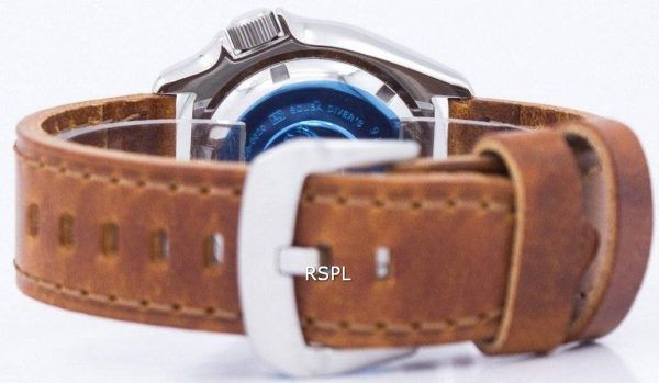Seiko automático Diver's Ratio Brown Leather SKX011J1-LS9 200M reloj para hombre