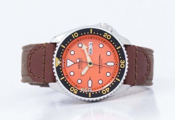 Reloj Nylon correa SKX011J1-NS1 200M de los hombres de Seiko Automatic Diver