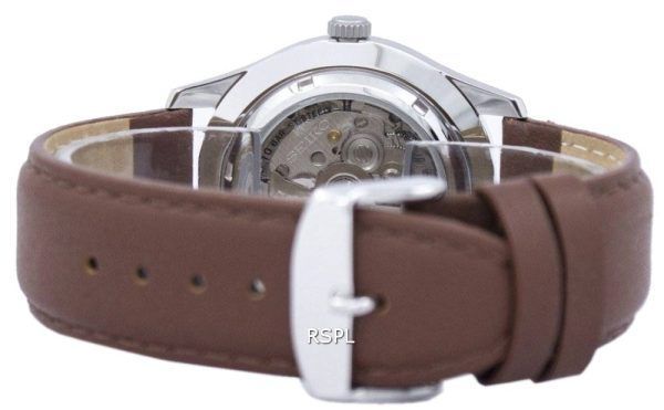 Reloj para hombre Seiko 5 Sports Military Automatic Japan Made Ratio cuero marrón SNZG07J1-LS12