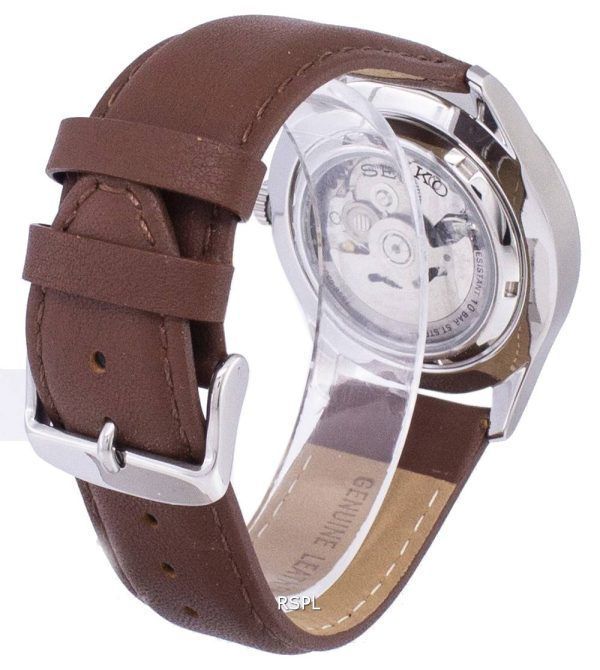 Reloj para hombre Seiko 5 Sports Automatic Japan Made Ratio de cuero marrón SNZG09J1-LS12