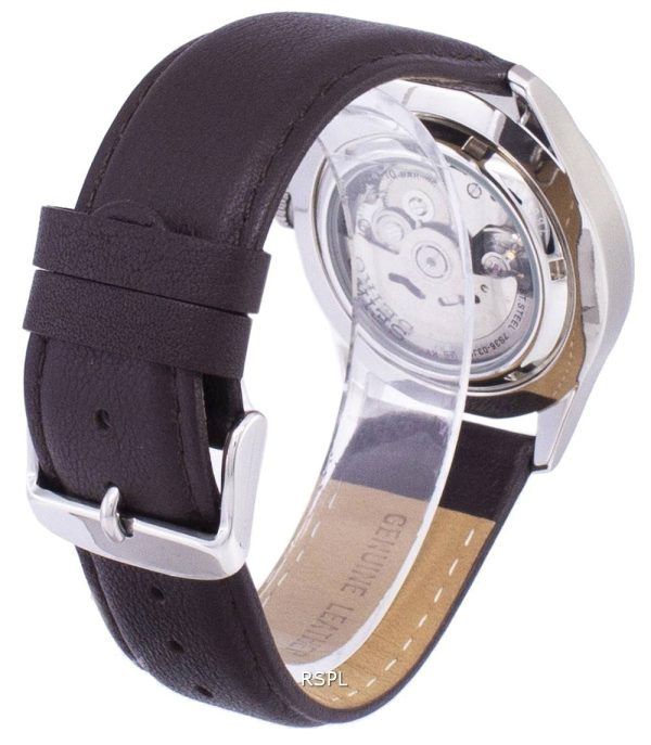 Seiko 5 Sports automático relación cuero marrón oscuro SNZG09K1-LS11 Watch de Men
