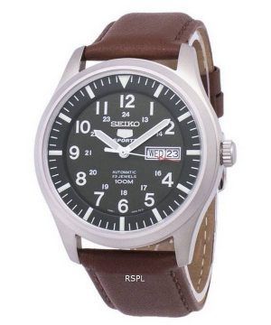 Reloj para hombre Seiko 5 Sports Ratio automático de cuero marrón SNZG09K1-LS12