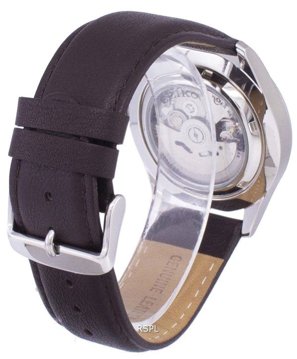 Seiko 5 Sports relación automática cuero marrón oscuro SNZG11K1-LS11 Watch de Men