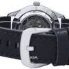 Seiko 5 Sports automático Japón hizo relación cuero negro LS8 SNZG15J1 Watch de Men
