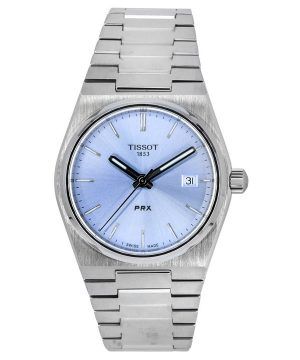 Reloj unisex Tissot T-Classic PRX de acero inoxidable con esfera azul claro y cuarzo T137.210.11.351.00 100M