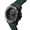 Luminox Master Carbon SEAL Correa de caucho verde Esfera negra Reloj automático suizo Diver's XS.3877 200M para hombre