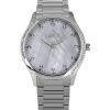 Reloj para mujer Westar Zing Crystal Accents de acero inoxidable con esfera de nácar blanco y cuarzo 00127STN111