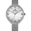 Reloj para mujer Westar Zing Crystal Accents de malla de acero inoxidable con esfera de nácar blanco y cuarzo 00128STN11