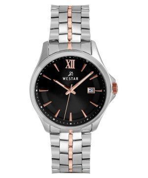 Reloj Westar Profile de acero inoxidable con esfera negra y cuarzo 50180SPN603 para hombre