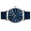 Reloj Westar Profile con correa de cuero y esfera azul de cuarzo 50216STN144 para hombre