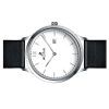 Reloj Westar Profile con correa de cuero y esfera blanca de cuarzo 50217STN101 para hombre