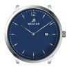 Reloj Westar Profile con correa de cuero y esfera azul de cuarzo 50217STN124 para hombre