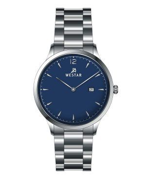 Reloj Westar Profile de acero inoxidable con esfera azul y cuarzo 50218STN104 para hombre