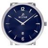 Reloj Westar Profile con correa de cuero y esfera azul de cuarzo 50219STN104 para hombre