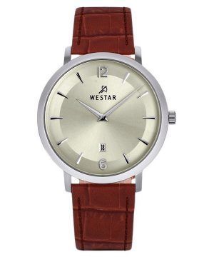 Reloj Westar Profile con correa de cuero y esfera color champán claro de cuarzo 50219STN122 para hombre