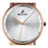 Reloj Westar Profile con correa de cuero marrón y esfera plateada de cuarzo 50221PPN627 para hombre