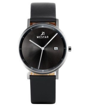 Reloj Westar Profile con correa de cuero y esfera negra de cuarzo 50221STN103 para hombre