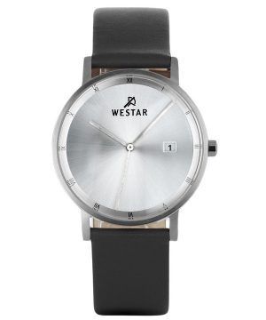 Reloj Westar Profile con correa de cuero y esfera plateada de cuarzo 50221STN107 para hombre