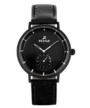Reloj Westar Profile con correa de cuero y esfera negra de cuarzo 50246BBN103 para hombre