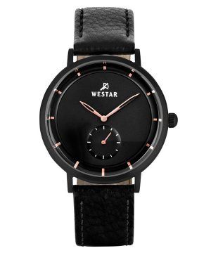 Reloj Westar Profile con correa de cuero y esfera negra de cuarzo 50246BBN603 para hombre