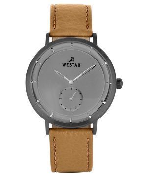 Reloj Westar Profile con correa de cuero y esfera gris de cuarzo 50246GGN186 para hombre