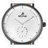 Reloj Westar Profile con correa de cuero y esfera plateada de cuarzo 50246GGN187 para hombre
