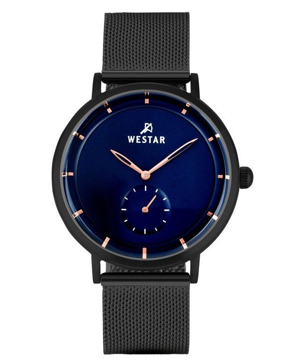 Reloj Westar Profile de acero inoxidable con esfera azul y cuarzo 50247BBN604 para hombre