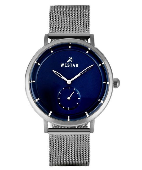 Reloj Westar Profile de acero inoxidable con esfera azul y cuarzo 50247STN104 para hombre