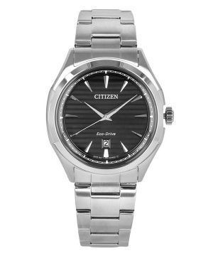 Reloj para hombre Citizen Core Collection de acero inoxidable con esfera negra Eco-Drive AW1750-85E 100M