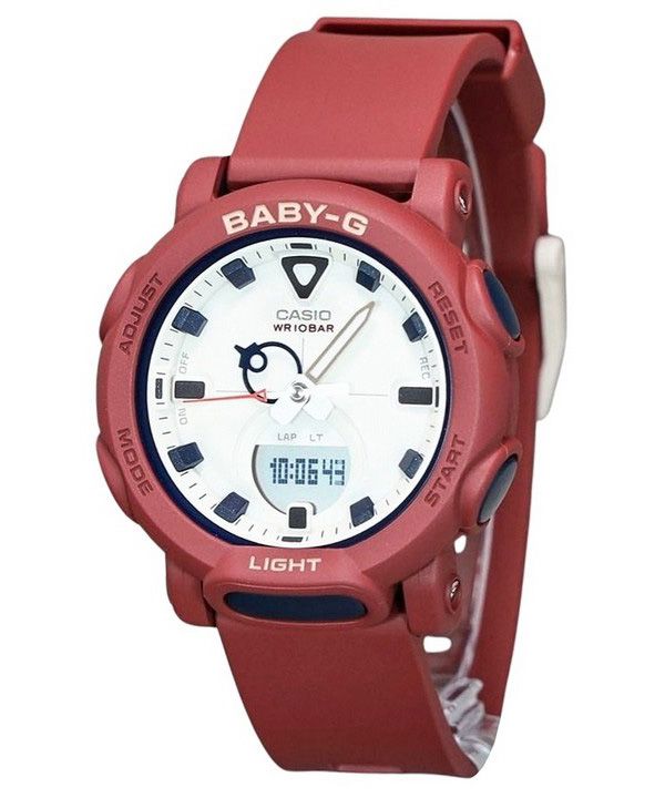 Reloj Casio Baby-G analógico digital con base biológica, correa de resina, esfera blanca, cuarzo BGA-310RP-4A 100M para mujer