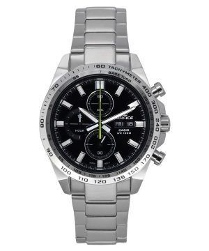 Reloj para hombre Casio Edifice Standard cronógrafo de acero inoxidable con esfera negra y cuarzo EFR-574D-1A 100M