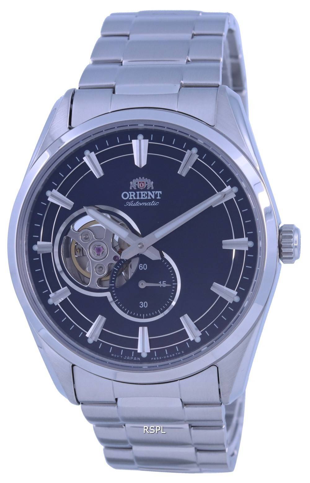 Reloj Orient Contemporary Open Heart con esfera azul automático RA-AR0003L10B para hombre
