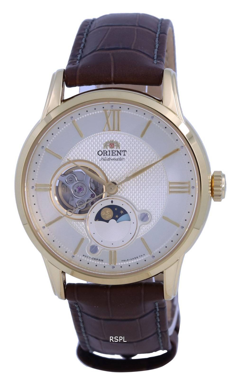 Reloj para hombre Orient Classic Sun &amp, Moon Open Heart automático RA-AS0010S10B