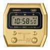 Reloj unisex Casio Vintage Digital Gold Ion plateado de acero inoxidable de cuarzo A1100G-5