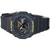 Reloj para hombre Casio G-Shock Caution Yellow Mobile Link analógico digital con correa de resina y esfera negra Solar GA-B2100C