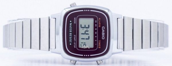 Reloj Casio despertador Digital LA-670WA - 4D de la mujer