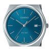 Reloj Casio estándar analógico de acero inoxidable con esfera azul y cuarzo MTP-B145D-2A2 para hombre