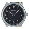 Reloj Casio MTP-B160L-1B1 de cuarzo con esfera negra y correa de cuero analógica estándar para hombre