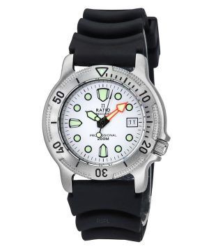 Reloj para hombre Ratio FreeDiver Professional con esfera blanca y zafiro 22AD202-WHT 200M