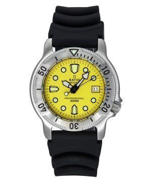 Reloj para hombre Ratio FreeDiver Professional con esfera amarilla y zafiro 22AD202-YLW 200M