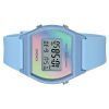 Reloj Casio Digital de cuarzo con correa de resina azul y esfera multicolor LW-205H-2 para mujer