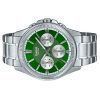 Reloj Casio Enticer analÃ³gico de acero inoxidable con esfera verde y cuarzo MTP-1375D-3 para hombre