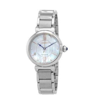 Reloj para mujer Citizen L Series con acento de diamante y esfera de nácar Eco-Drive EM1070-83D