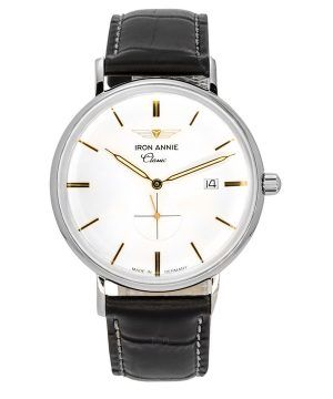 Reloj para hombre Iron Annie Classic con correa de cuero y esfera plateada de cuarzo 59384