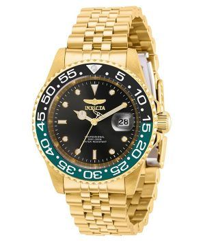 Reloj para hombre Invicta Pro Diver de acero inoxidable en tono dorado con esfera negra y cuarzo Diver&#39,s 36043 200M