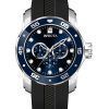 Reloj para hombre Invicta Pro Diver Scuba GMT con correa de silicona y esfera azul de cuarzo 45722 100M