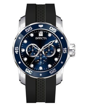 Reloj para hombre Invicta Pro Diver Scuba GMT con correa de silicona y esfera azul de cuarzo 45722 100M