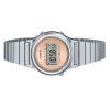 Reloj Casio Vintage digital de acero inoxidable con esfera de oro rosa y cuarzo LA700WE-4A para mujer